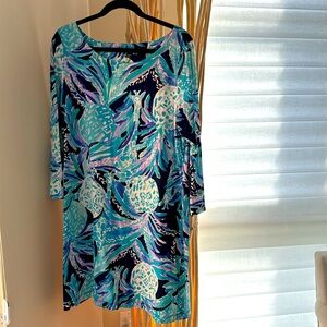 Lilly Pulitzer three-quarter sleeve cotton dress. Size XL.